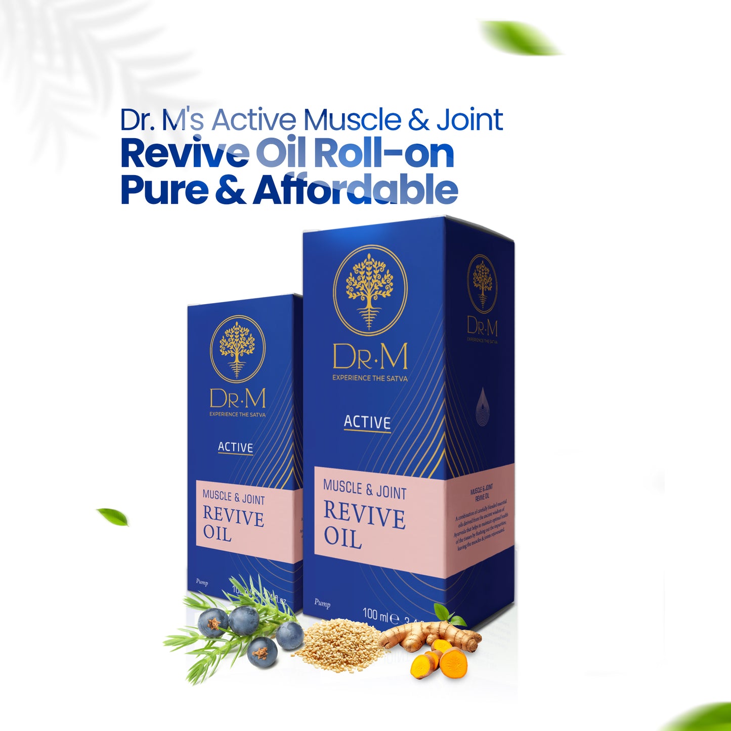 Dr. M Ayurvedic Active Muscle & Joint Revive Oil Roll-on, 10ML