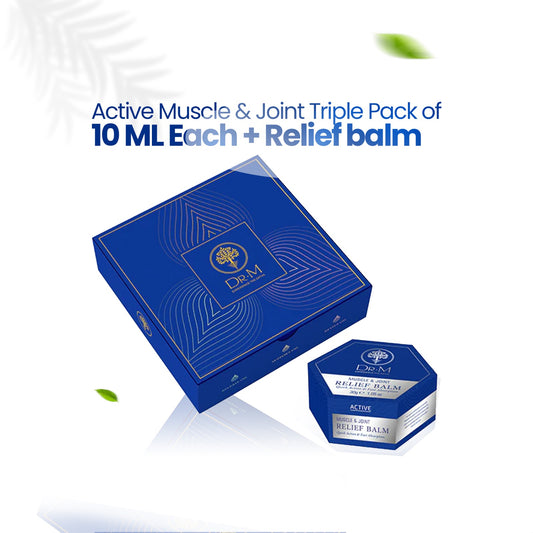 Active Muscle & Joint Triple Pack of 10 ML Each + Relief balm